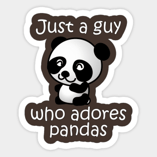 Awesome Adorable Panda Cute Teens Boy Men Gift Sticker